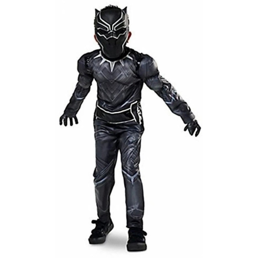 Disney Store Marvel Black Panther Superhero Costume Kids 11/12 Jumpsuit Mask NEW